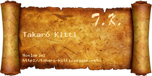 Takaró Kitti névjegykártya