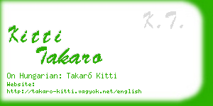 kitti takaro business card